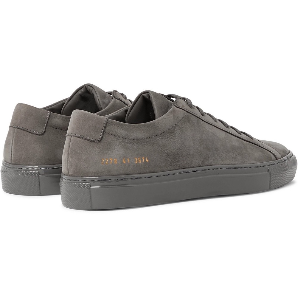 Common Projects Achilles in Nubuck Lux W. Grey